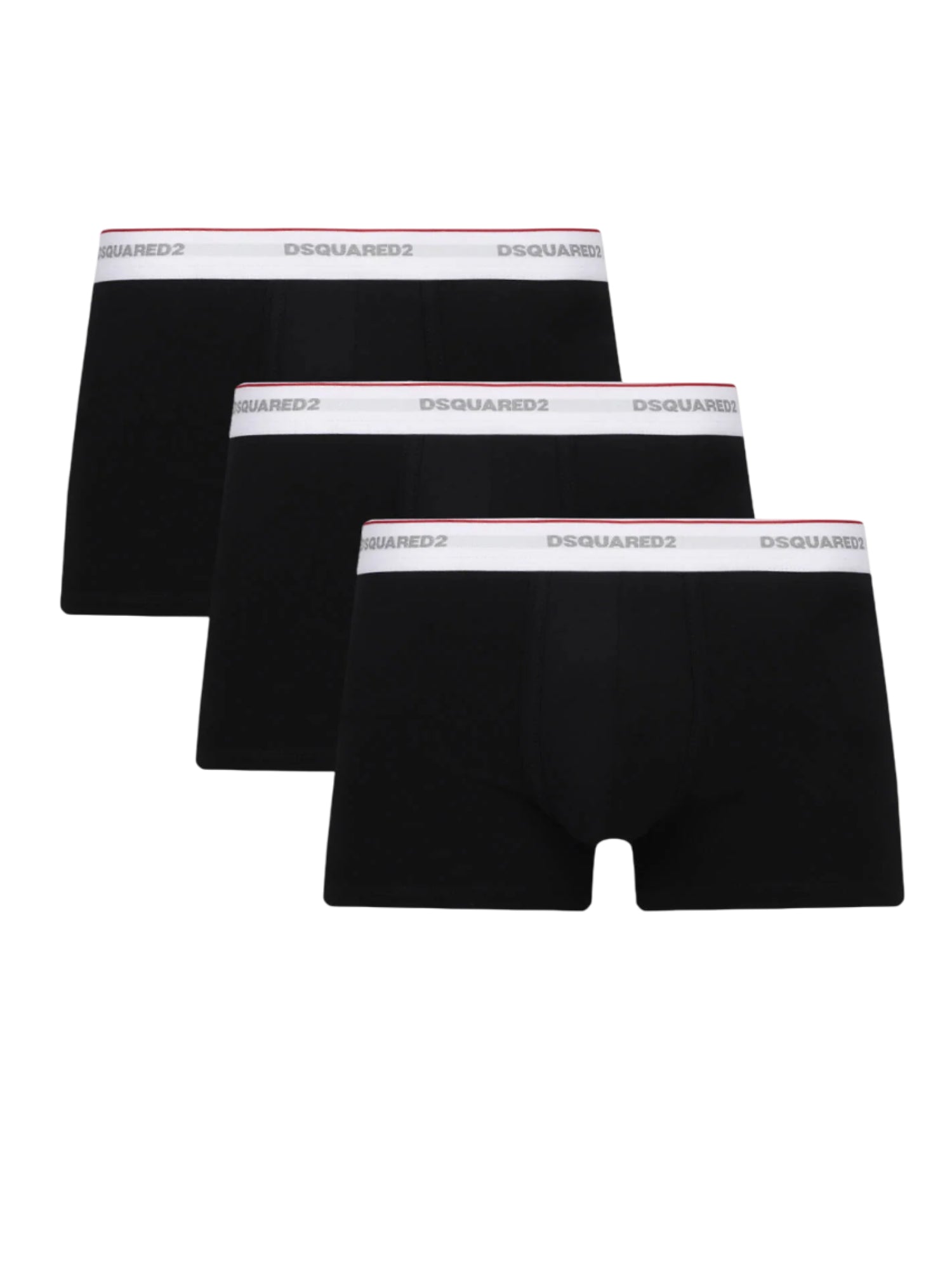Dsquared2 set 3 boxer con fascia logata nero DCX310060 BLACK DSQUARED2 