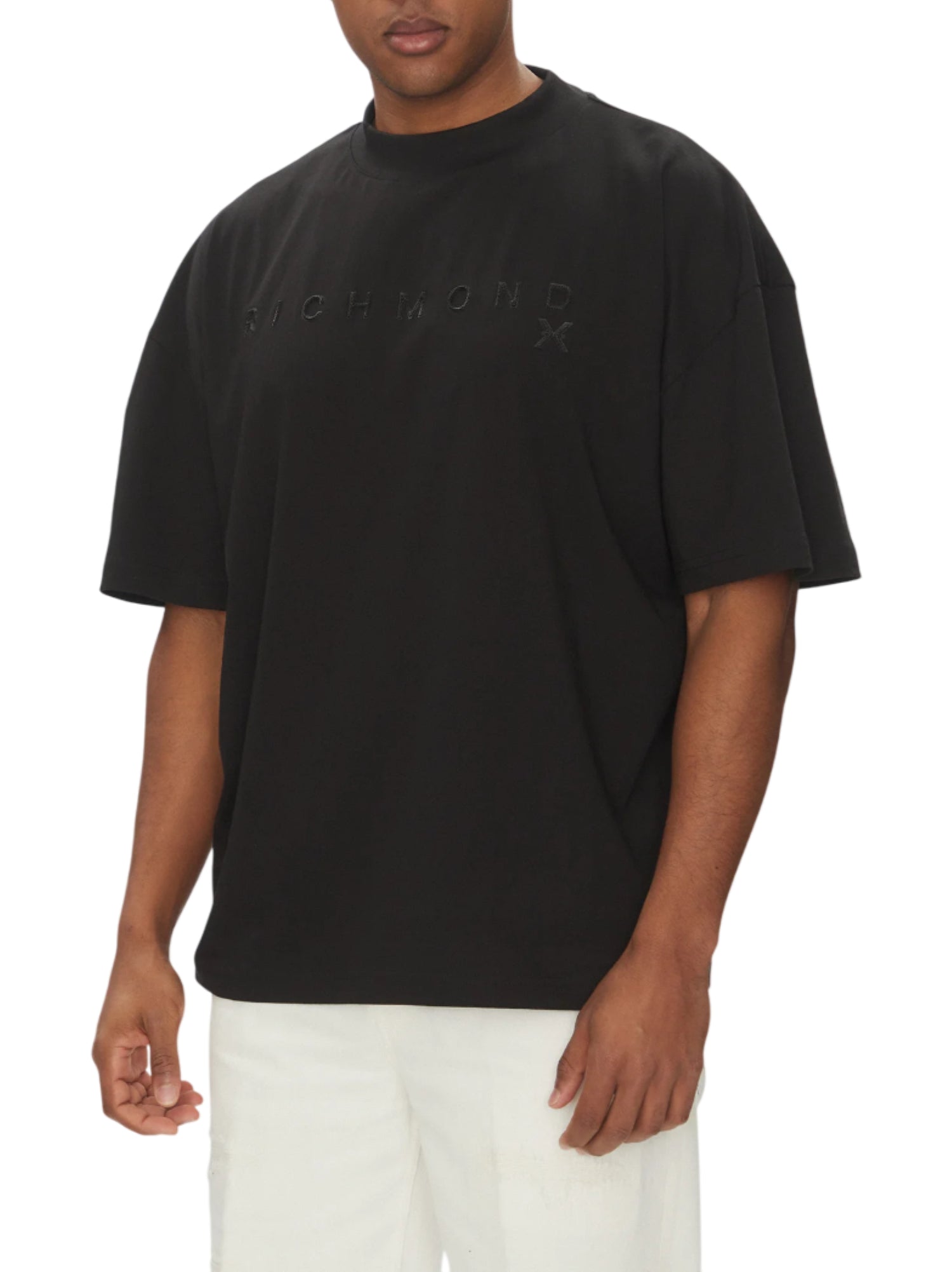 John Richmond T-shirt manica corta con logo Paver nero UMP25155TS BLACK John RICHMOND 