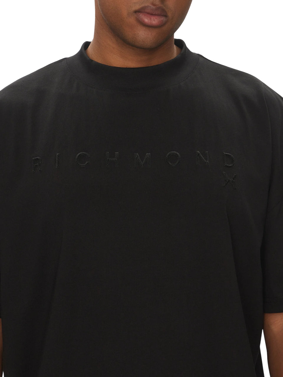 John Richmond T-shirt manica corta con logo Paver nero UMP25155TS BLACK John RICHMOND 