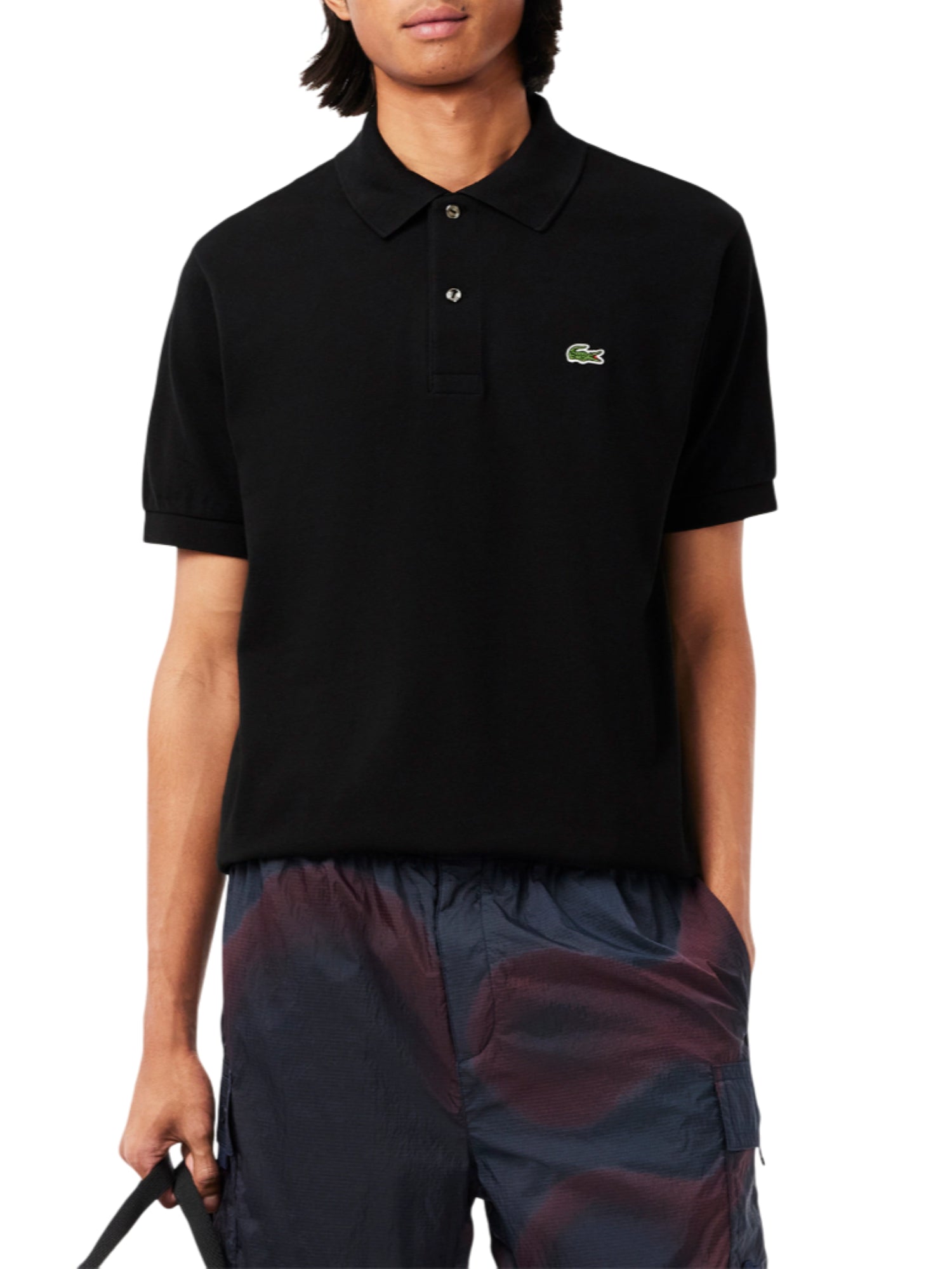 Lacoste polo manica corta 12.12 in piquè nero 1212 031 LACOSTE 