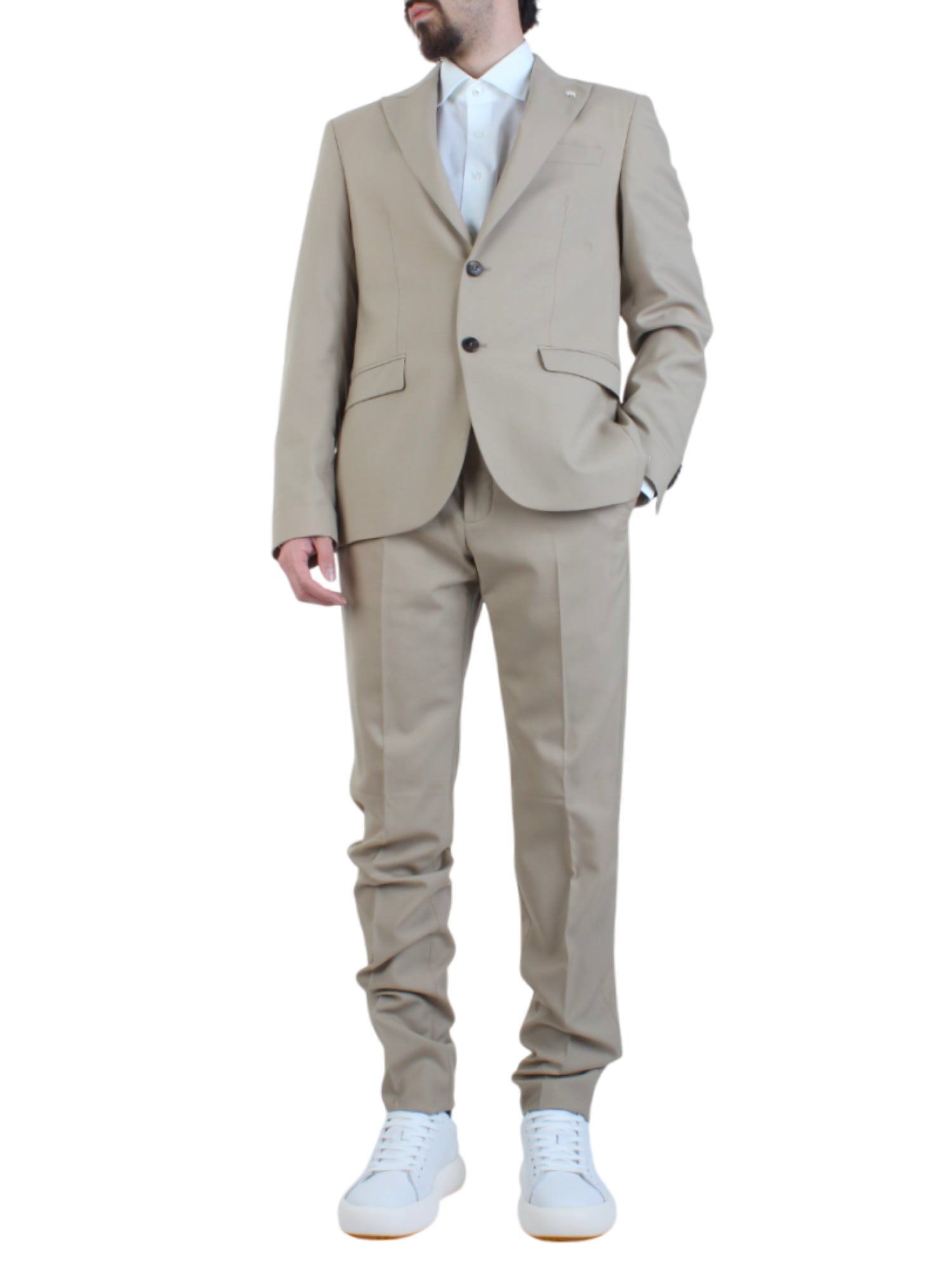 Manuel Ritz abito uomo monopetto beige 3832A3119-250000 23 MANUEL RITZ 