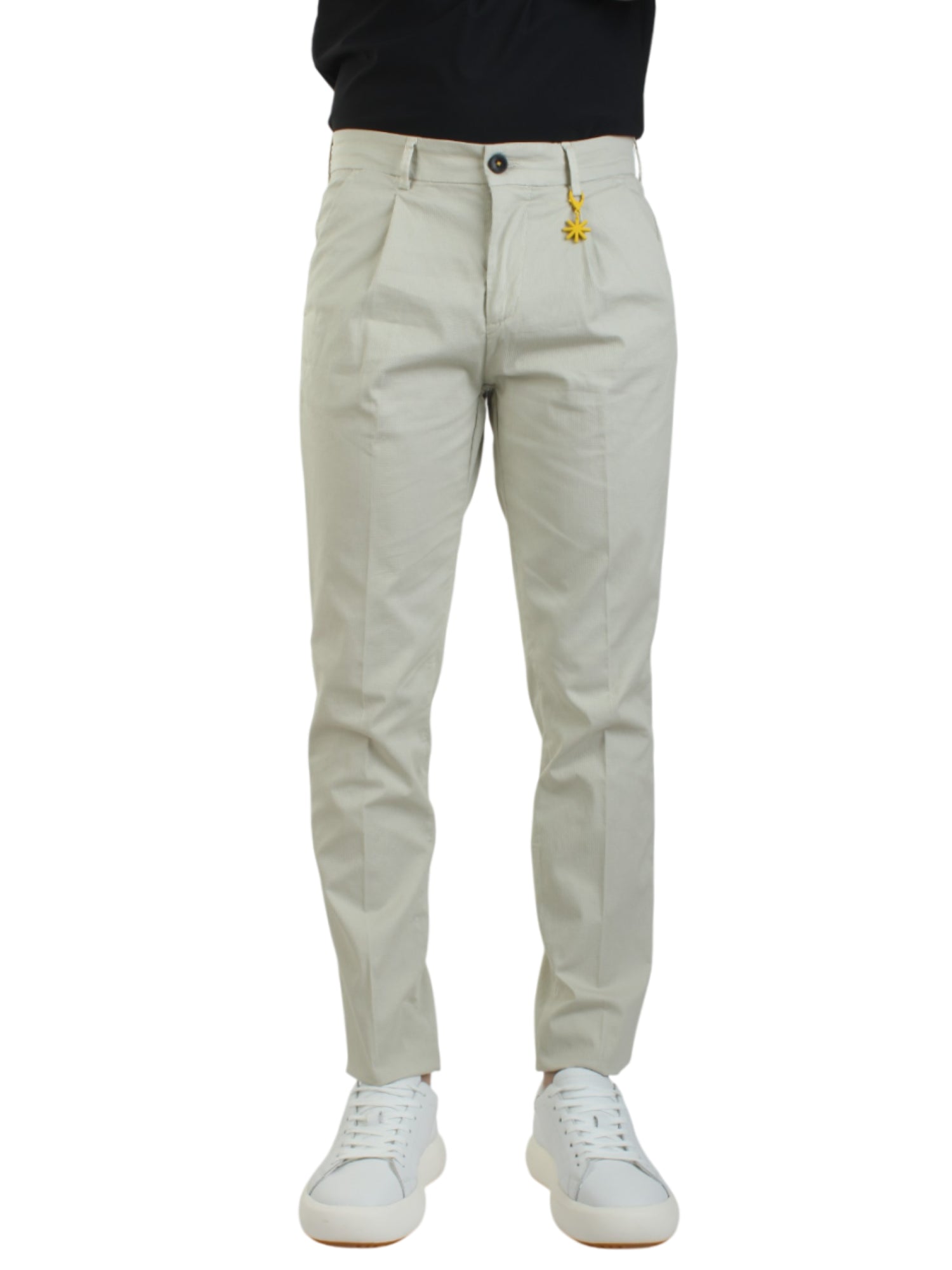 Manuel Ritz pantaloni slim fit con pinces beige 3832P1428TC-253076 23 MANUEL RITZ 