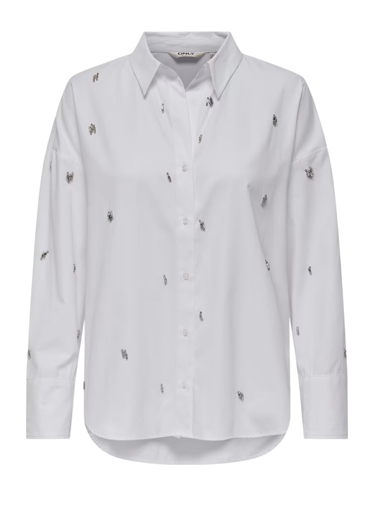 Only camicia manica lunga Oregon con dettagli gioiello bianco 15342875 BRIGHT WHITE ONLY 