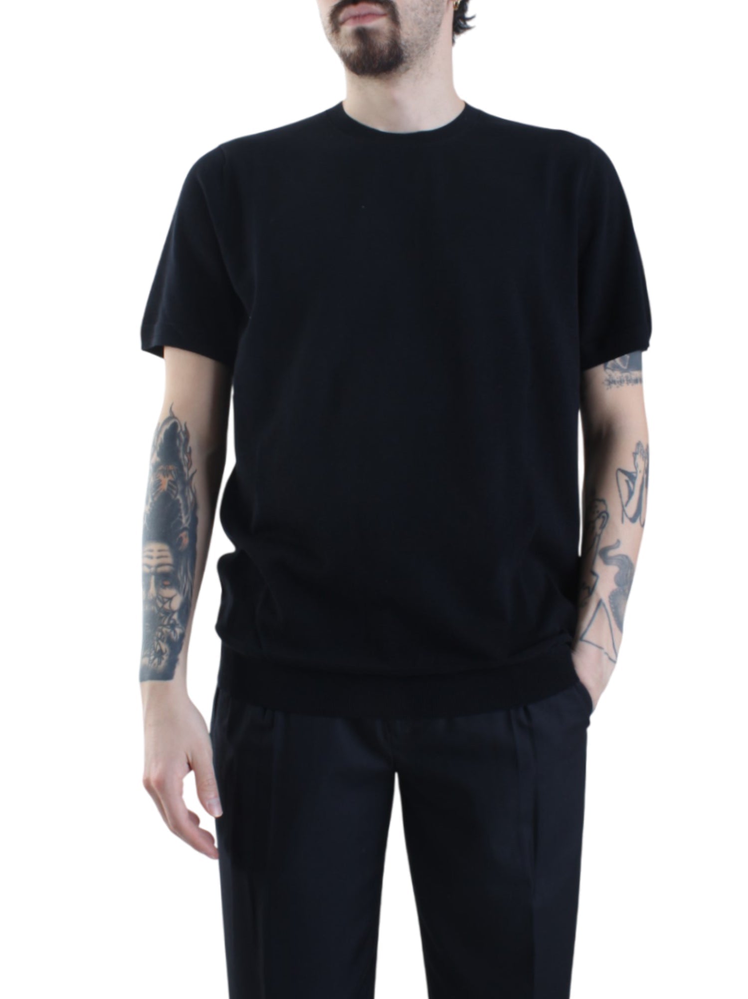 Opificio 4.0 maglia manica corta basic nero 651001 NERO Opificio 4.0 