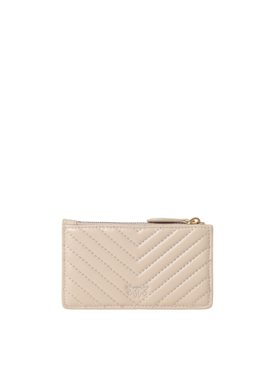 Pinko portacarte Airone in pelle beige oro 100251-A0GK C50Q PINKO 