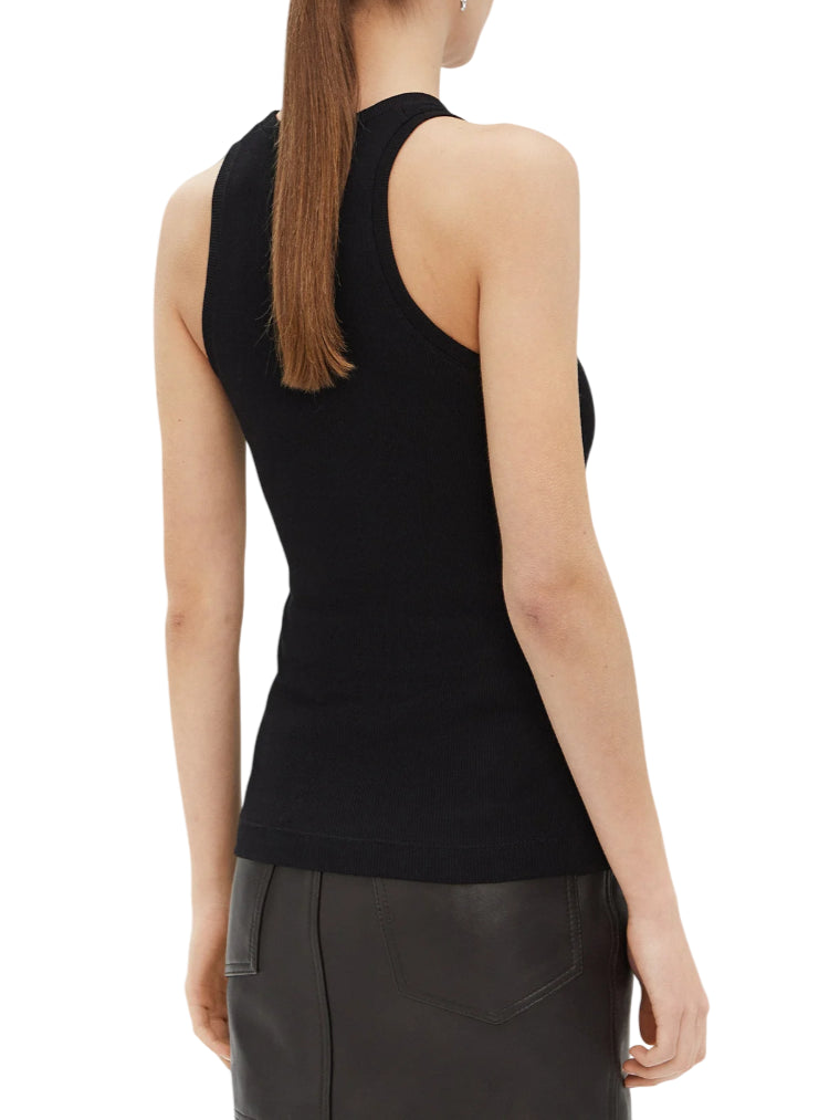 Pinko canotta Distinto a costine con logo nero 100822-A22X Z99 PINKO 