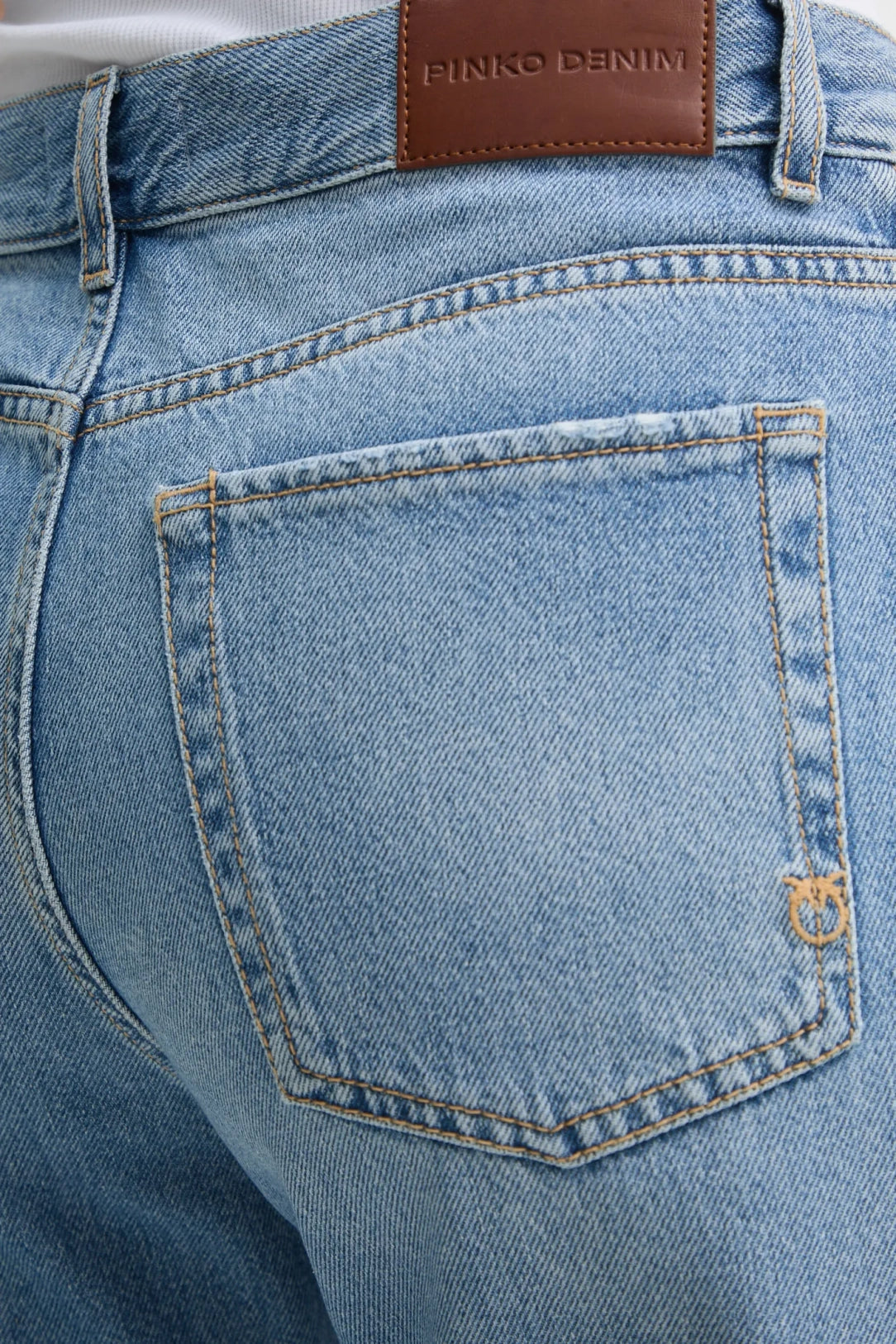 Pinko jeans Wanda a gamba larga lavaggio blu 101733-A2DZ PJV PINKO 