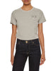 Pinko T-shirt manica corta Nambrone con logo gioiello grigio