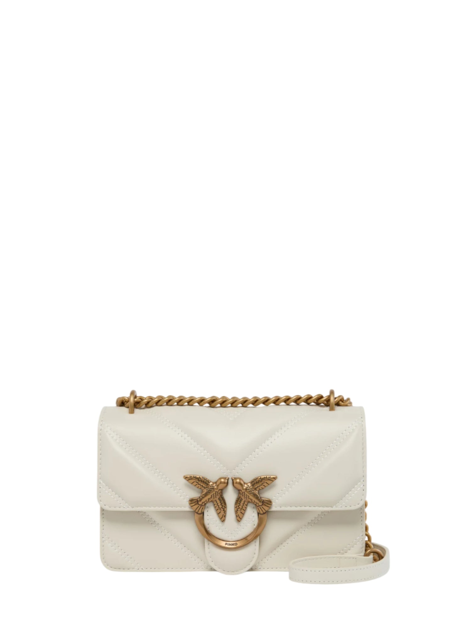 Pinko borsa Love Bag One Mini Light in nappa trapuntata bianco 104550-A26Z Z14Q PINKO 