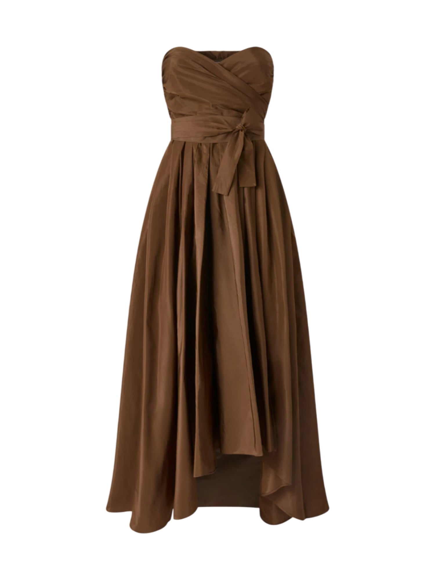 Pinko abito midi Pappagallo in taffetà marrone 104937-Y3LE L71 PINKO 
