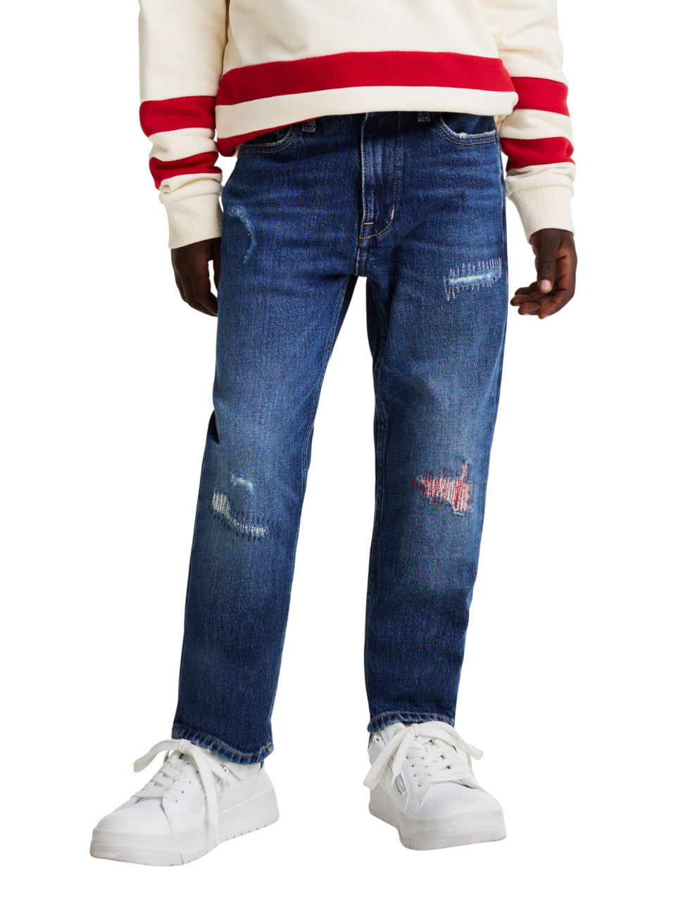 Tommy Hilfiger jeans Skater gamba dritta con strappi lavaggio blu KB0KB09327 1BK Tommy Hilfiger 