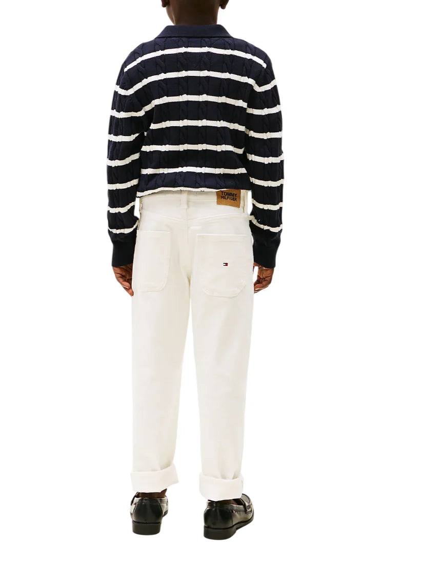 Tommy Hilfiger jeans gamba slim in denim bianco KB0KB09773 YBR Tommy Hilfiger 