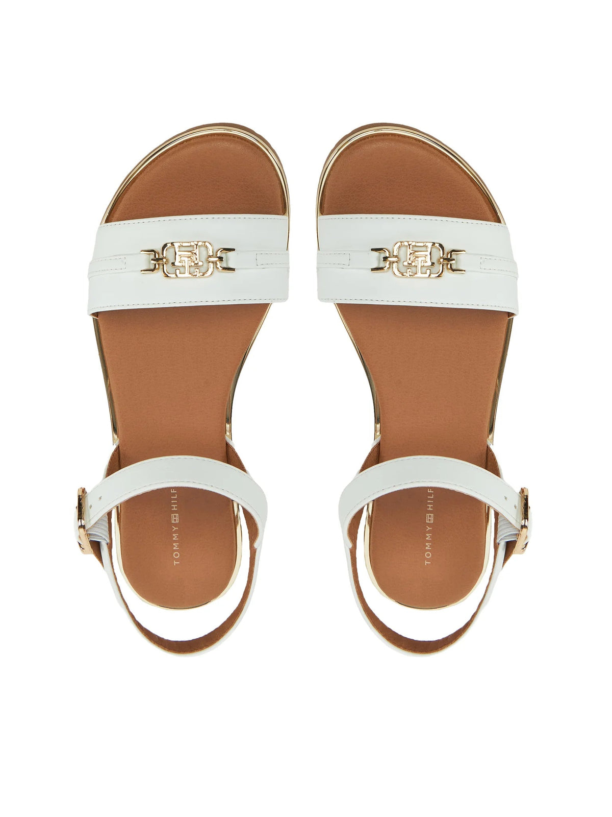 Tommy Hilfiger sandali bambina in ecopelle con placca logo bianco T3A2-33778-0326 100 Tommy Hilfiger 