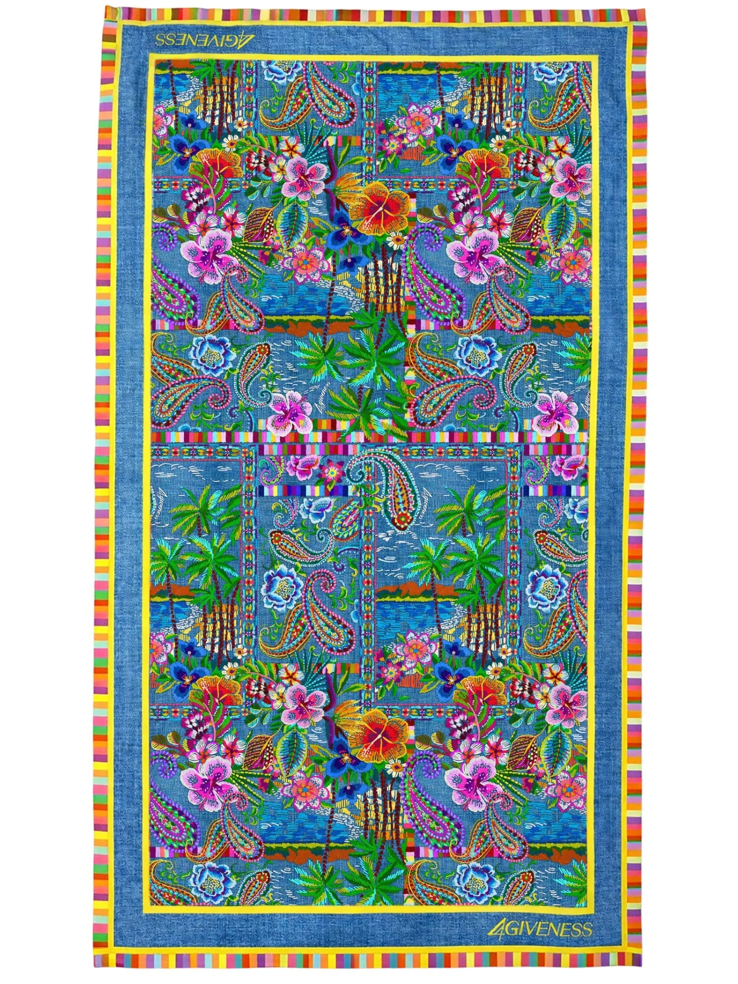 4giveness telo mare in microfibra fantasia Denim Mexican multicolor 126WACTE5782 200 4Giveness 