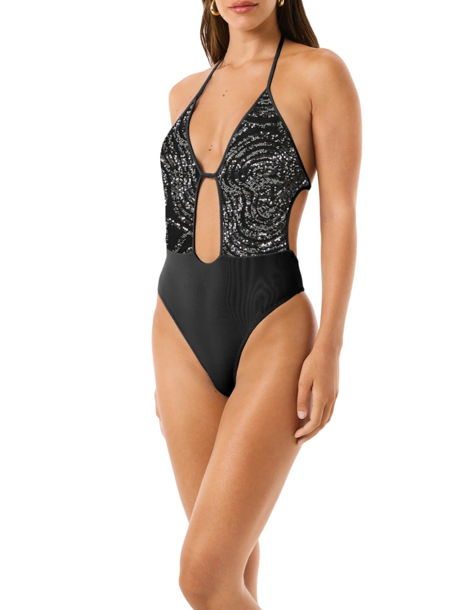 4giveness costume intero con paillettes Luxury Resort nero 126WBWIN5718 200 4Giveness 