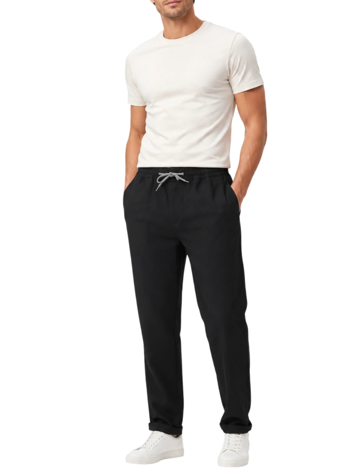 Alta Tensione pantaloni uomo tapered con coulisse nero 2740L-CALICE NERO ALTA TENSIONE 