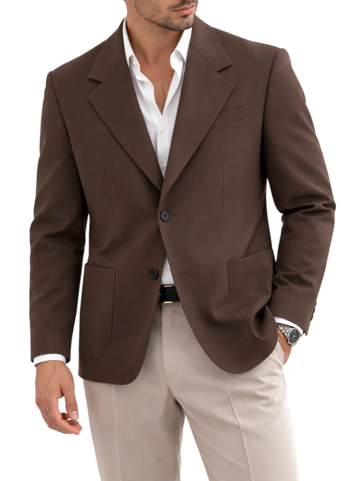 Alta Tensione giacca blazer monopetto uomo marrone moro R1595F-ELICA MORO ALTA TENSIONE 