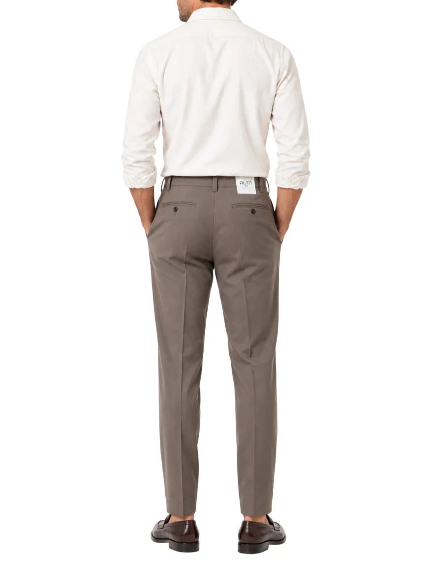 Alta Tensione pantaloni uomo con pinces tortora R2701L-CANOA FANGO ALTA TENSIONE 