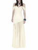 Aniye By abito lungo Teodora con trasparenze beige chiaro