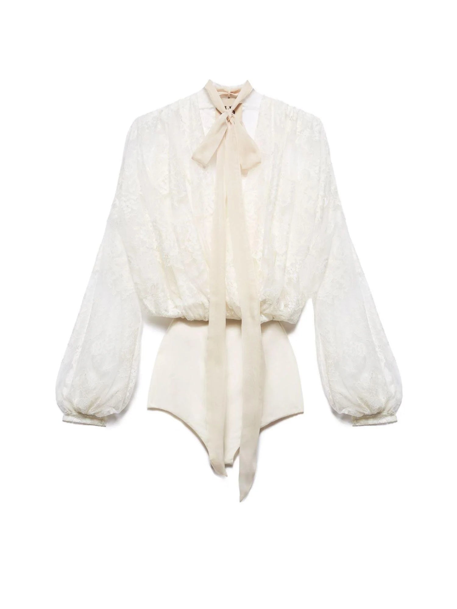 Aniye By body Tamara in pizzo con fusciacca panna 185141 02485 ANIYE BY 