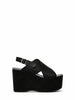 Aniye By sandali Lula platform in pelle e suede nero