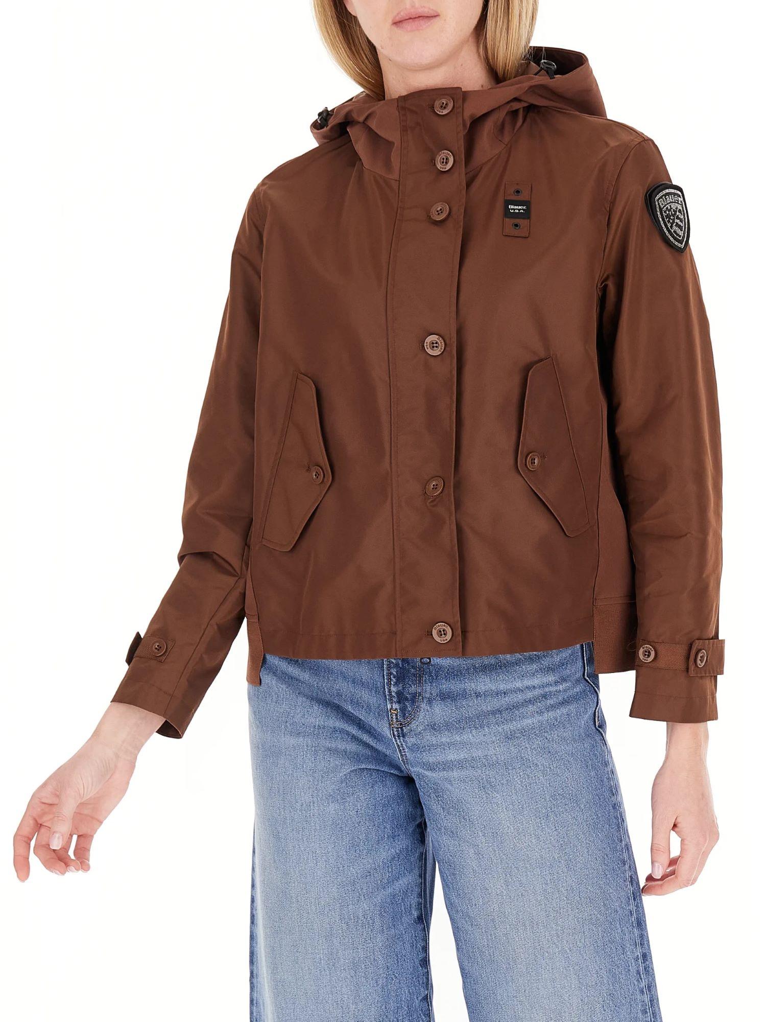 Blauer giubbino leggero Marcella con cappuccio marrone 26SBLDC01219-007108 30A BLAUER 