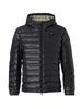 Blauer giubbino imbottitto uomo con cappuccio Charles nero