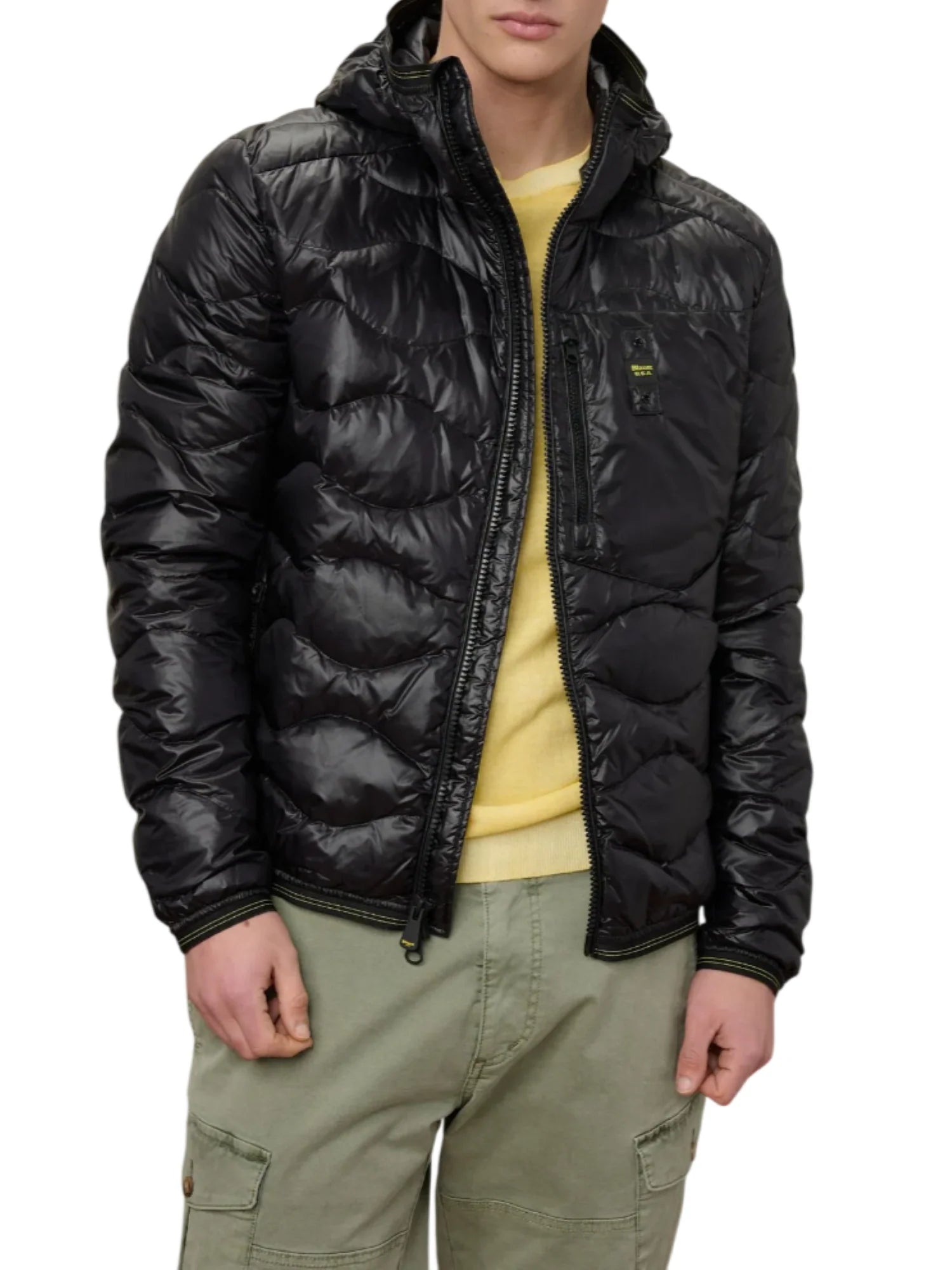 Blauer giubbino imbottito uomo Wave con cappuccio nero 26SBLUC03177-006719 999 BLAUER 