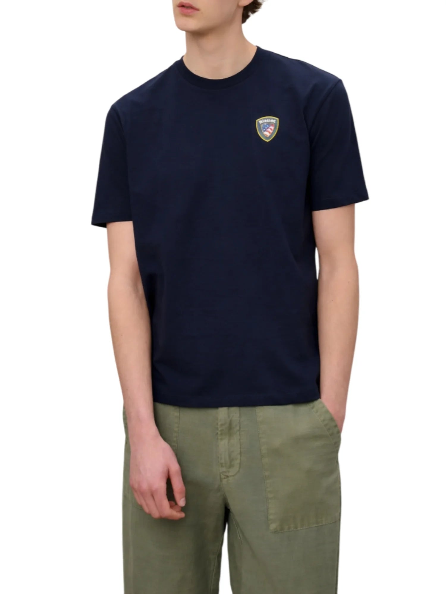Blauer T-shirt manica corta uomo Faxon blu 26SBLUH02284-007480 888 BLAUER 