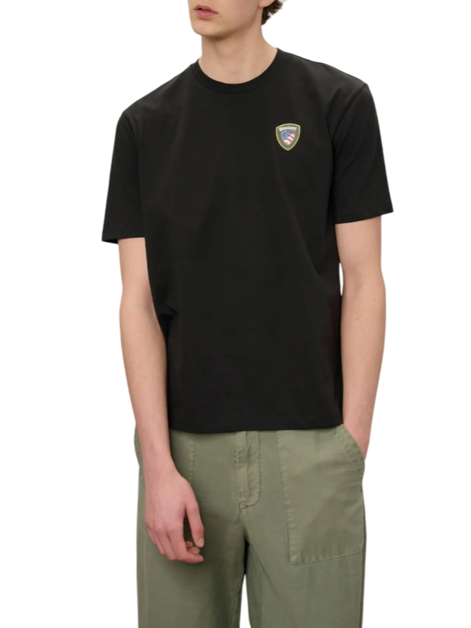 Blauer T-shirt manica corta uomo Faxon nero 26SBLUH02284-007480 999 BLAUER 