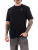 Blauer T-shirt uomo manica corta in cotone nero