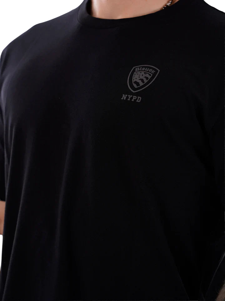 Blauer T-shirt uomo manica corta in cotone nero 26SBLUH02302-007439 999 BLAUER 