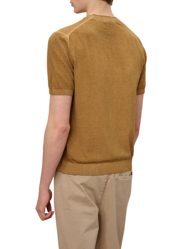 Blauer maglia uomo manica corta in cotone marrone nocciola 26SBLUM01482-007167 340 BLAUER 