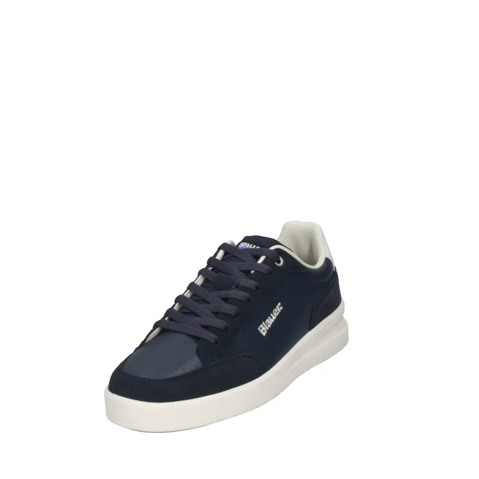 Blauer sneakers uomo Kyoto in pelle e suede blu S6KYOTO01-LES NVY BLAUER 