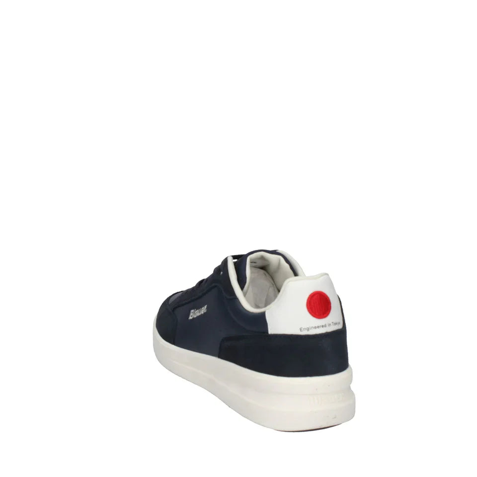 Blauer sneakers uomo Kyoto in pelle e suede blu S6KYOTO01-LES NVY BLAUER 