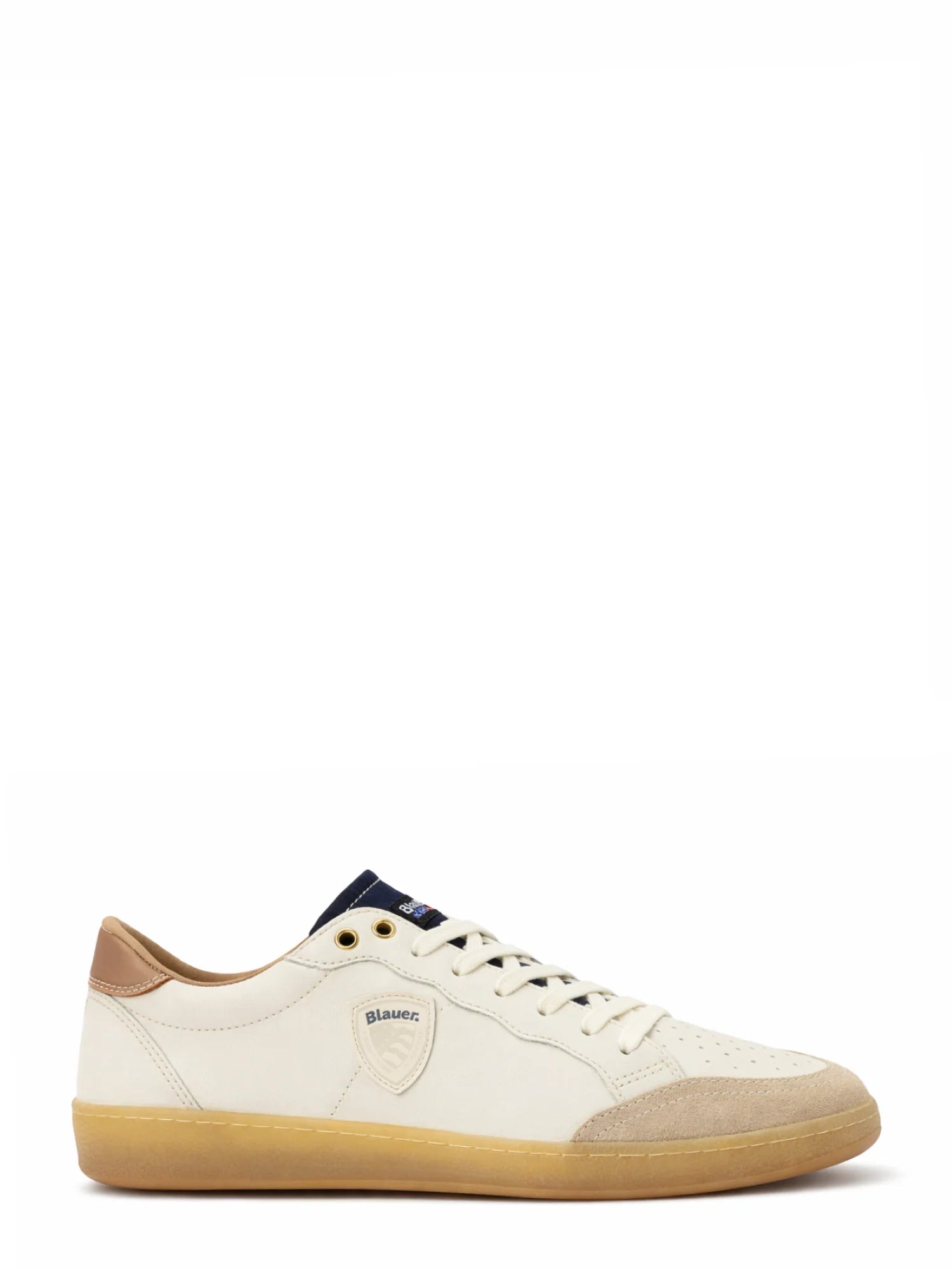 Blauer sneakers uomo Murray in pelle panna S6MURRAY21-LES NVY-BRW BLAUER 