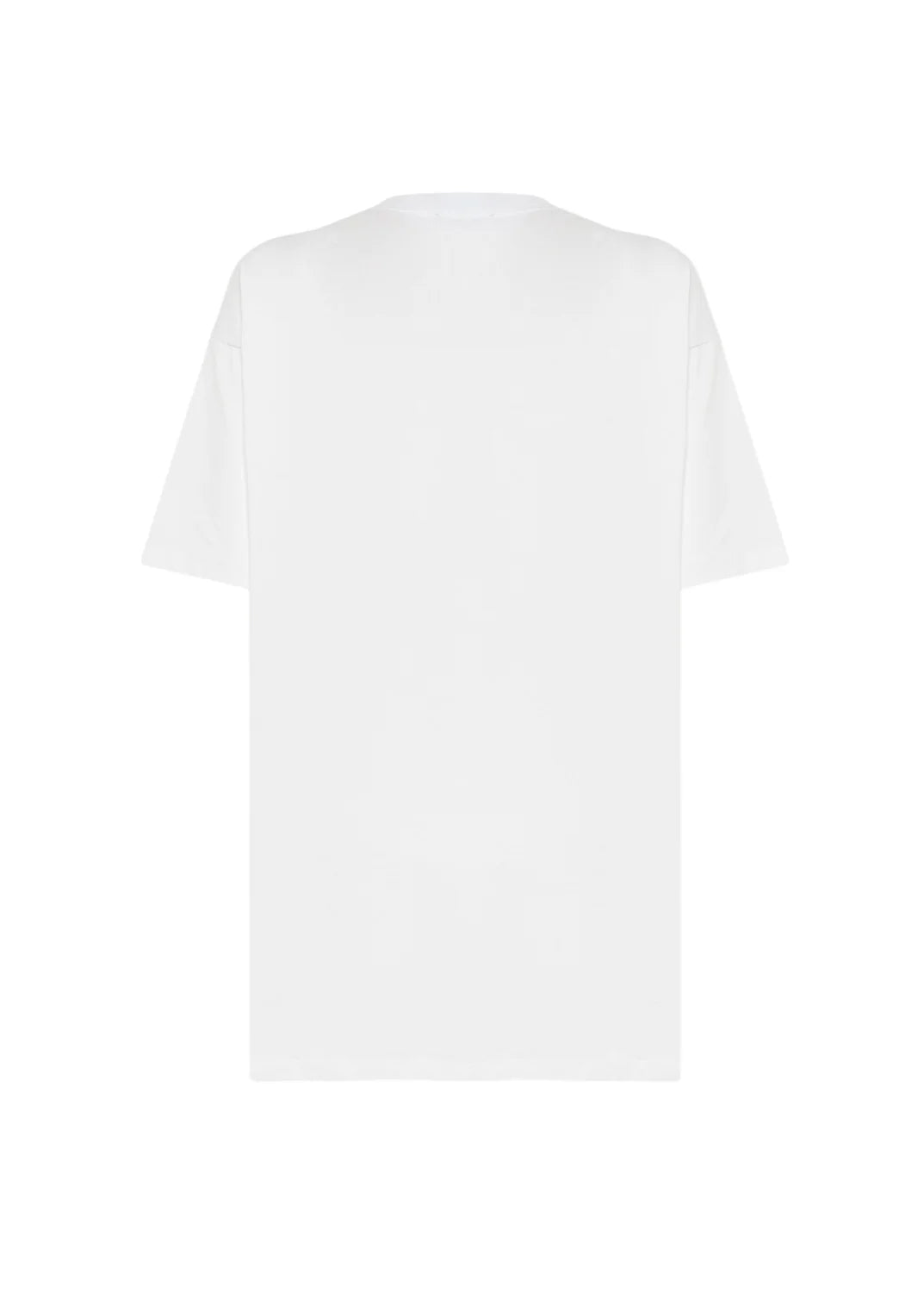Blugirl T-shirt over donna con logo strass bianco RA6042J3841 11111 BLUGIRL 