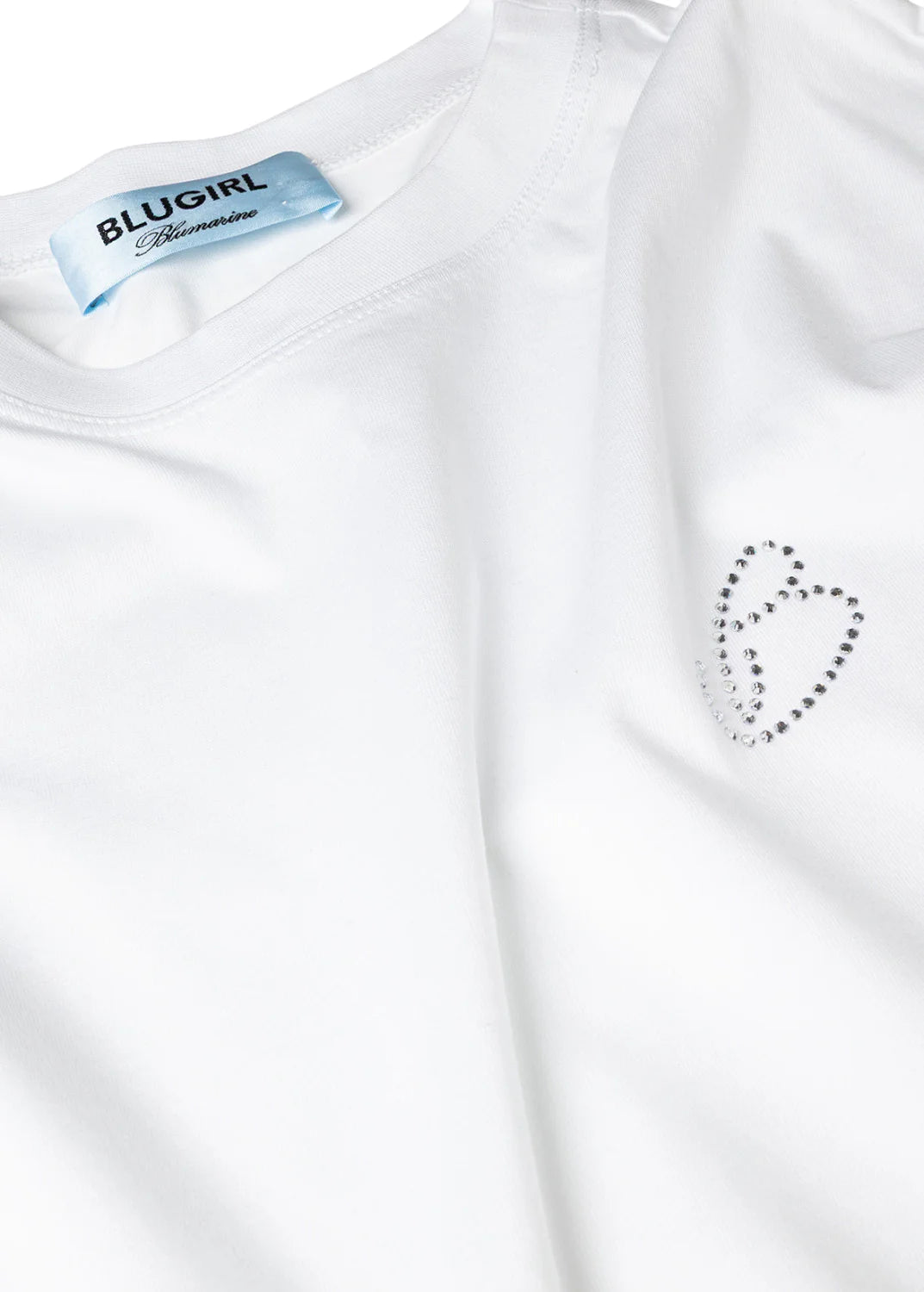 Blugirl T-shirt over donna con logo strass bianco RA6042J3841 11111 BLUGIRL 