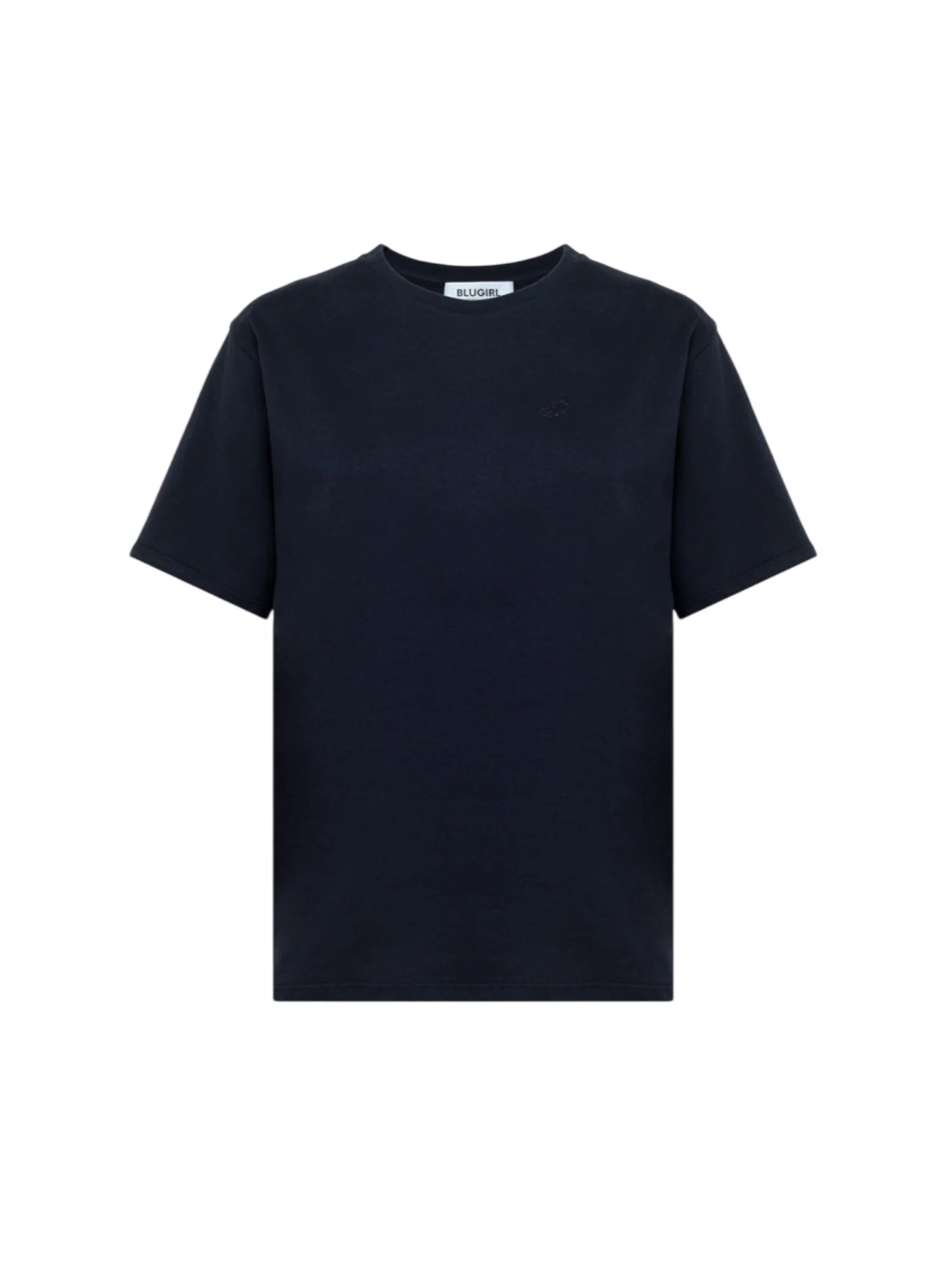 Blugirl T-shirt manica corta donna logo strass blu RA6043J3841 93713 BLUGIRL 