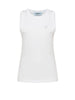 Blugirl canotta in jersey con logo strass bianco