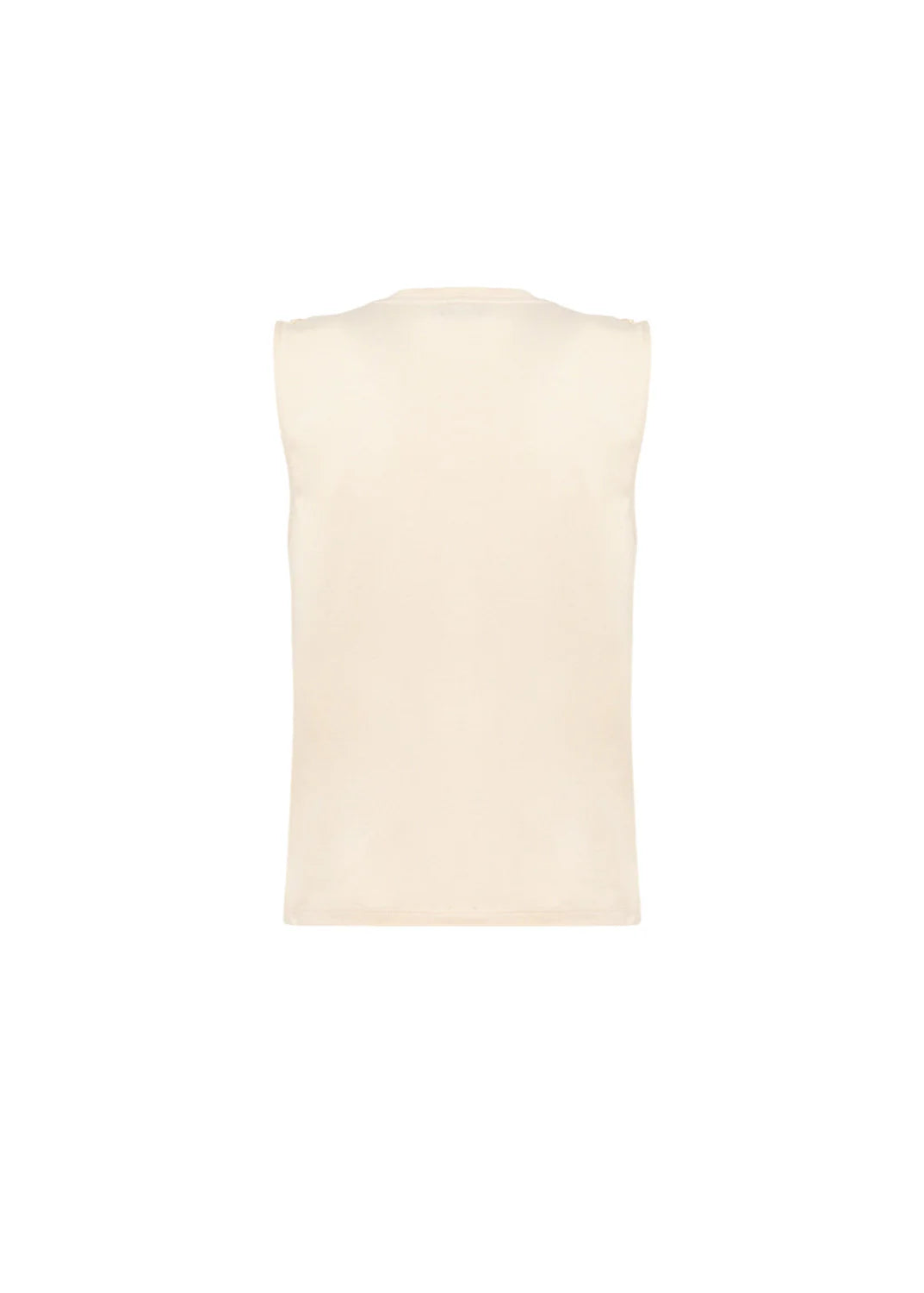Blugirl T-shirt smanicata con ricami floreali beige chiaro RA6152J5003 21406 BLUGIRL 