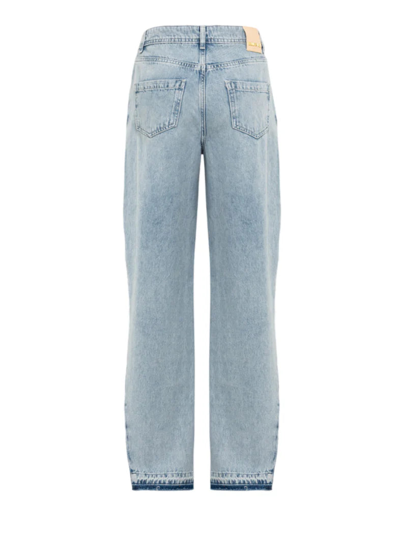Blugirl jeans wide leg con pizzo lavaggio chiaro RA6181D5009 77488 BLUGIRL 