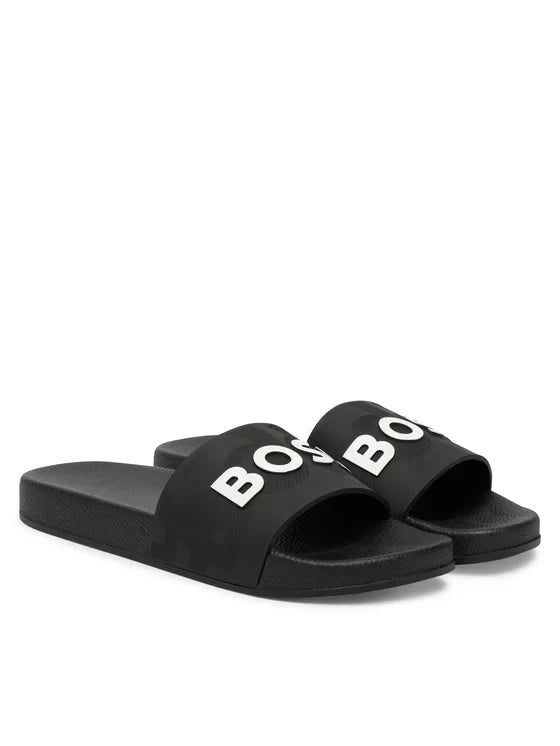 Boss ciabatte bambino con logo nero J52669 NERO BOSS 