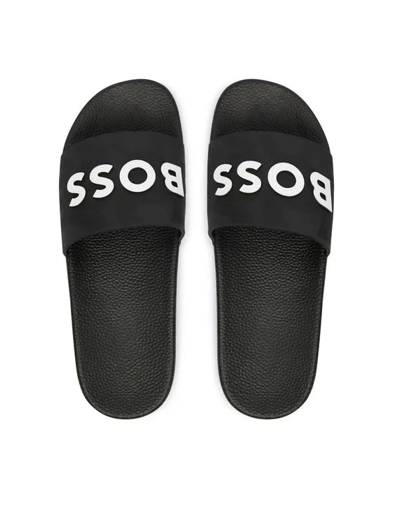 Boss ciabatte bambino con logo nero J52669 NERO BOSS 