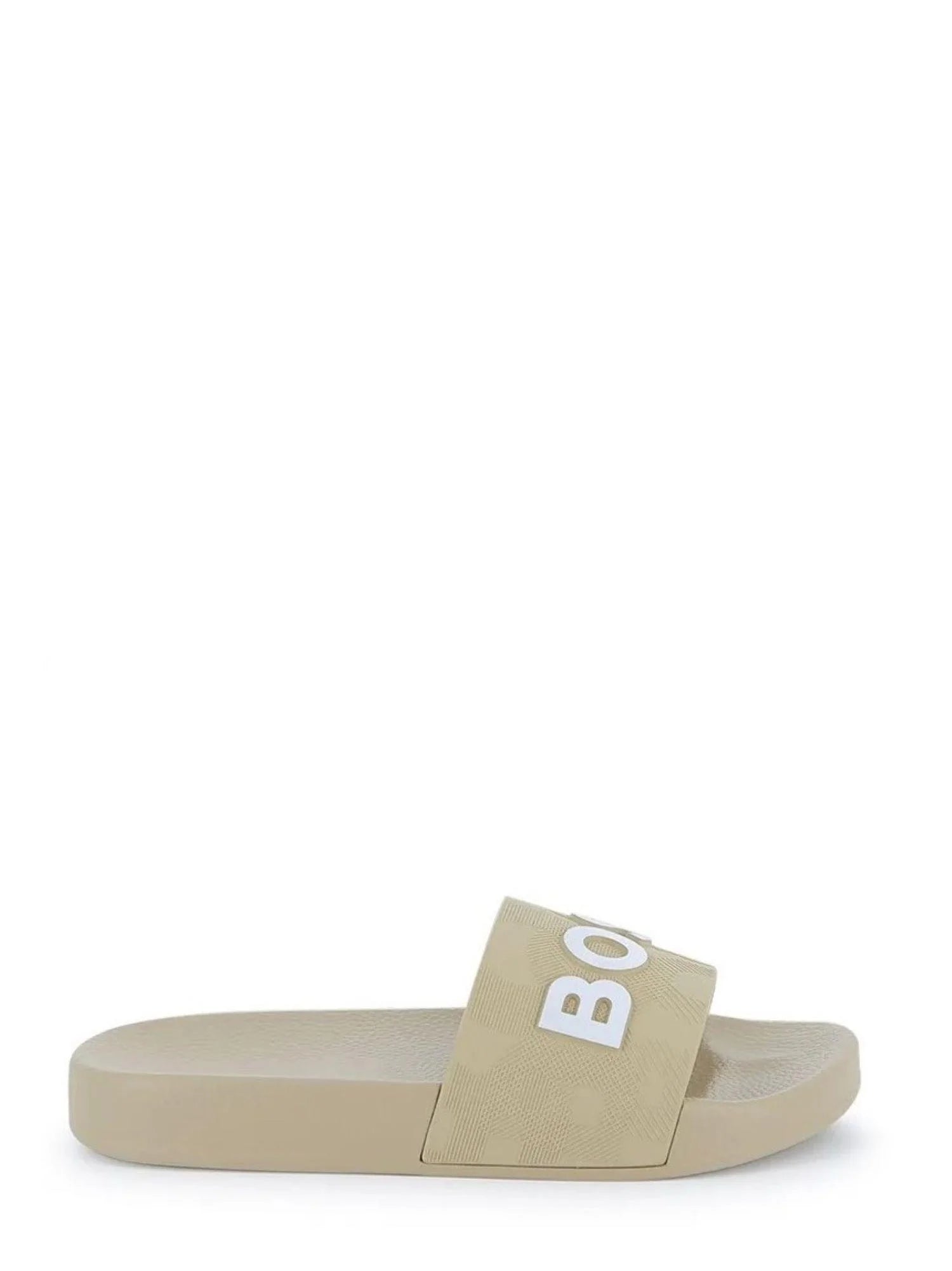 Boss ciabatte bambino con logo beige J52799 BEIGE BOSS 