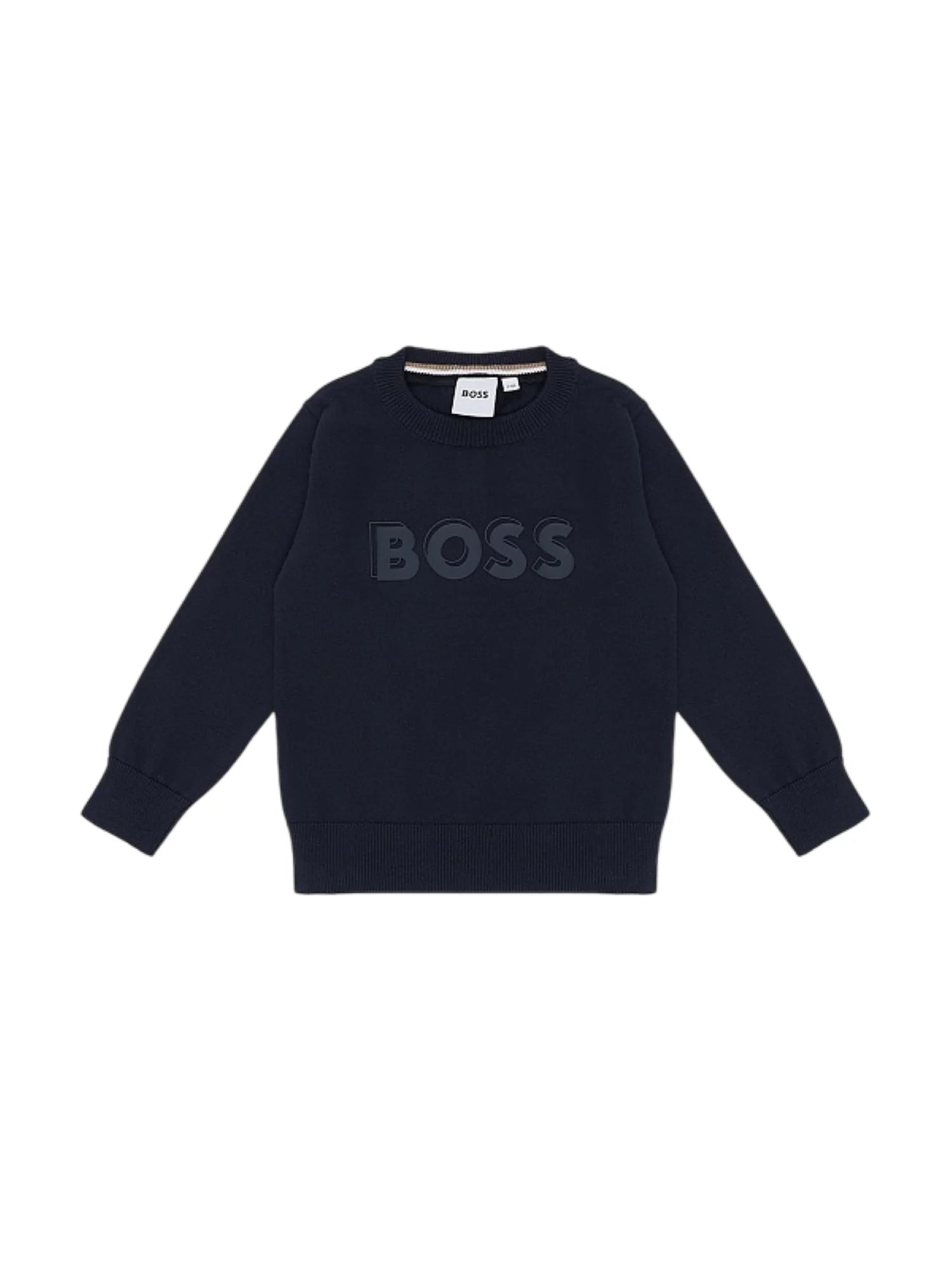 Boss maglia neonato in cotone con logo blu J52868 MARINE BOSS 