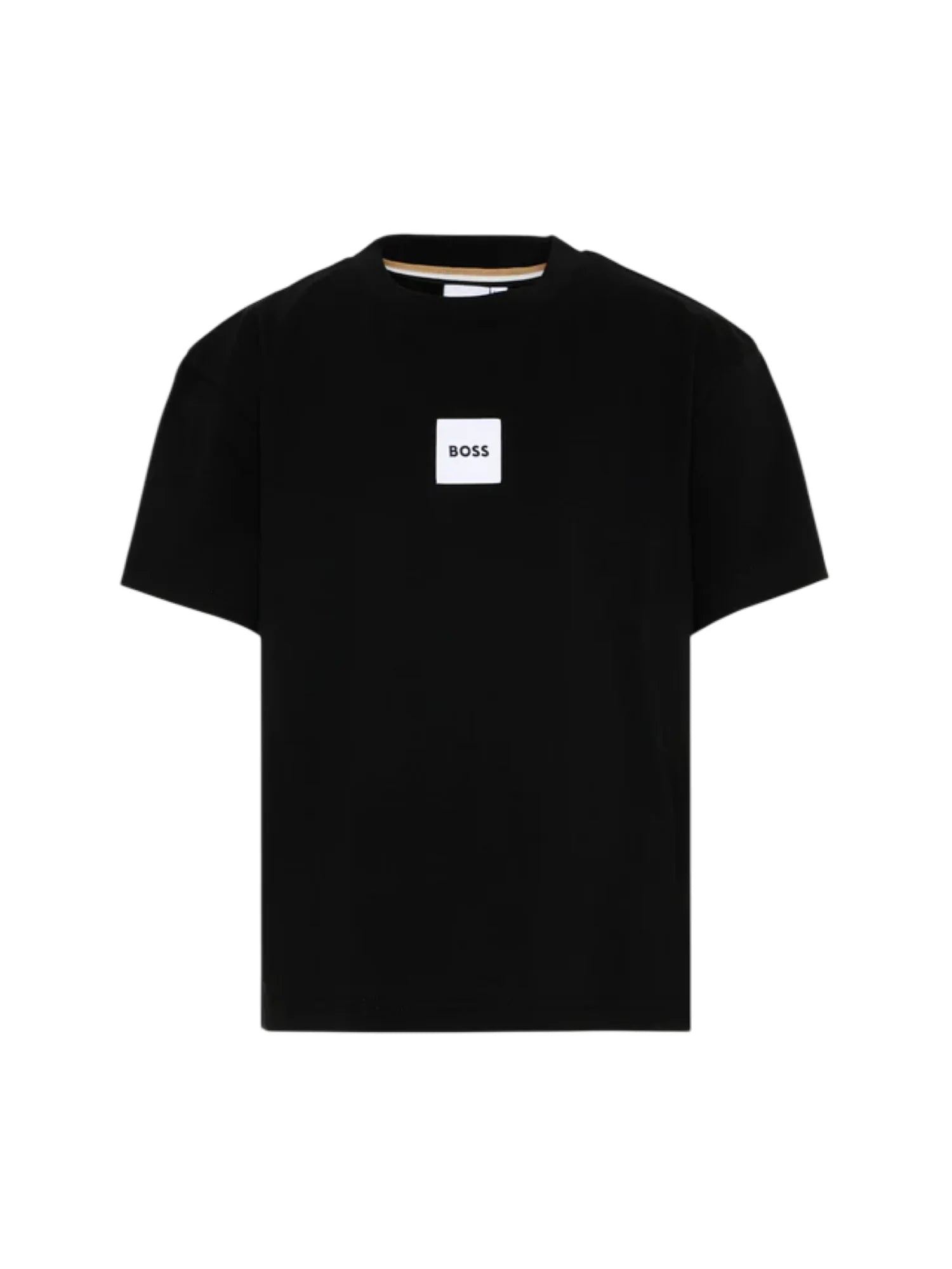 Boss T-shirt manica corta bambino patch logo nero J52897 NERO BOSS 