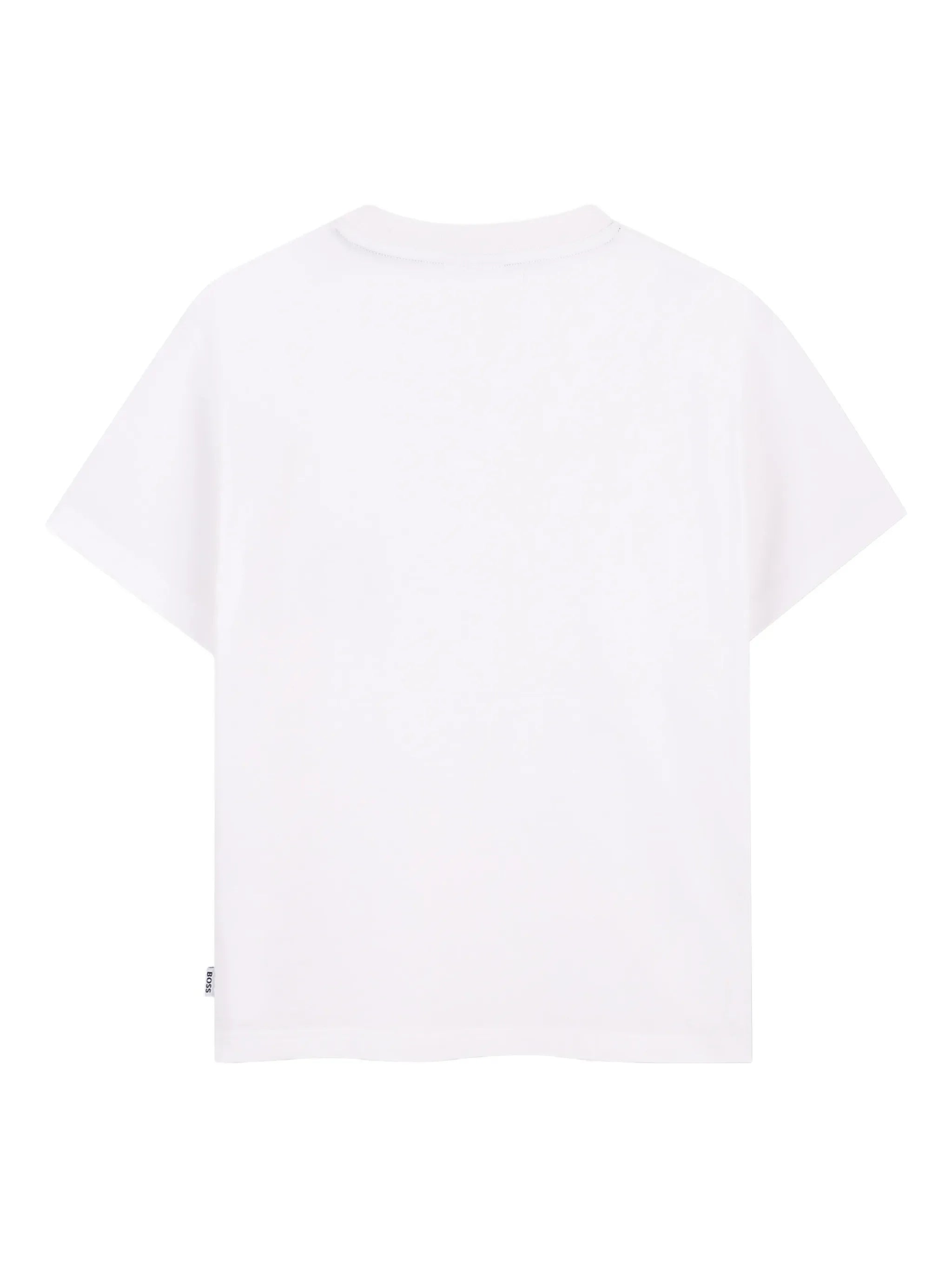 Boss T-shirt manica corta bambino con taschino logato bianco J52975 BIANCO BOSS 