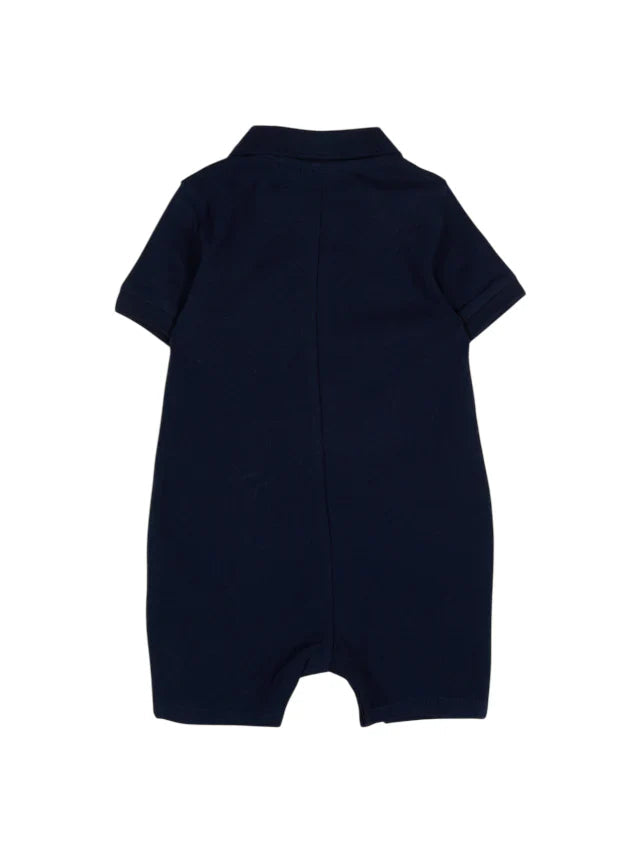 Boss pagliaccetto neonato in piquè patch logo blu J53033 MARINE BOSS 