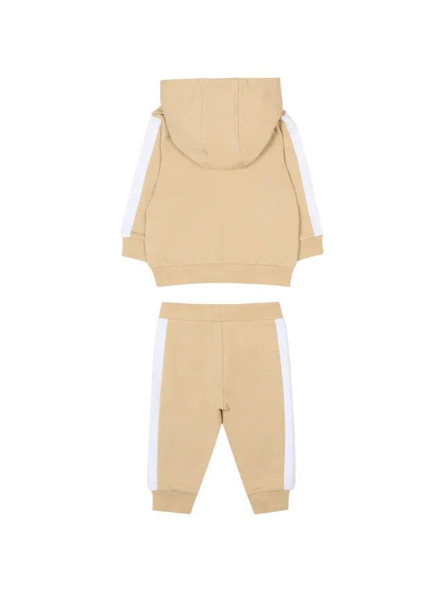 Boss completo sportivo felpa pantaloni T-shirt beige bianco J53051 BEIGE BOSS 